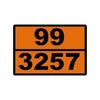 ADR Schild + Code 99/3257 Orangefarbenes Vinyl nicht reflektierend 400x300mm